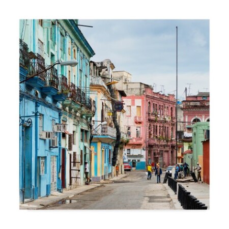 Trademark Fine Art Philippe Hugonnard 'Colorful Architecture of Havana' Canvas Art, 24x24 PH00983-C2424GG